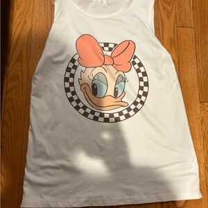 GUC Daisy Duck White Muscle Tank Top